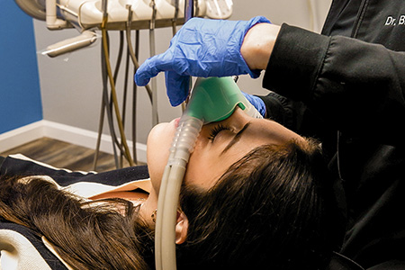 patient going through the sedation dentistry process in florence